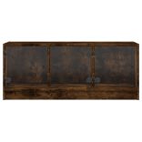 sonoma tölgy színű TV-szekrény üvegajtókkal 102 x 37 x 42 cm