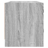 szürke sonoma színű TV-szekrény üvegajtókkal 102 x 37 x 42 cm