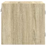 sonoma tölgy színű éjjeliszekrény üvegajtóval 35 x 37 x 35 cm