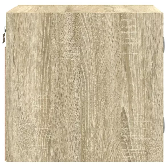 sonoma tölgy színű éjjeliszekrény üvegajtóval 35 x 37 x 35 cm