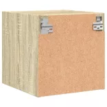 sonoma tölgy színű éjjeliszekrény üvegajtóval 35 x 37 x 35 cm