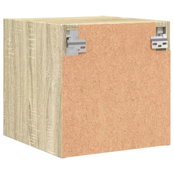 sonoma tölgy színű éjjeliszekrény üvegajtóval 35 x 37 x 35 cm