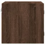 2 db barna tölgy színű éjjeliszekrény üvegajtókkal 35x37x35 cm