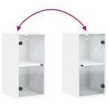 fehér faliszekrény üvegajtókkal 35 x 37 x 68,5 cm