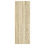 sonoma-tölgyszínű faliszekrény üvegajtókkal 35x37x100 cm