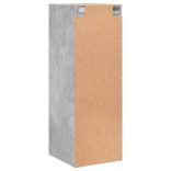 betonszürke faliszekrény üvegajtókkal 35x37x100 cm