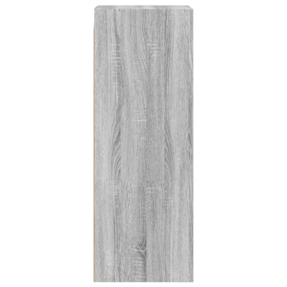 szürke sonoma színű faliszekrény üvegajtókkal 35x37x100 cm