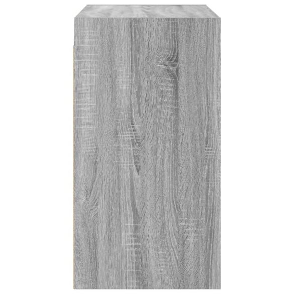 szürke sonoma színű faliszekrény üvegajtókkal 68 x 37 x 68,5 cm