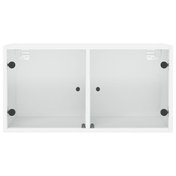 fehér faliszekrény üvegajtókkal 68,5x37x35 cm