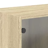 2 db sonoma tölgy színű faliszekrény üvegajtókkal 68,5x37x35 cm