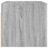 szürke sonoma színű faliszekrény üvegajtókkal 68,5x37x35 cm