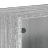 2 db szürke sonoma faliszekrény üvegajtókkal 68,5 x 37 x 35 cm
