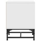 2 db fehér éjjeliszekrény üveg ajtóval 35 x 37 x 50 cm