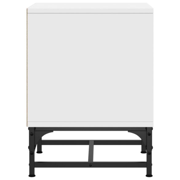 2 db fehér éjjeliszekrény üveg ajtóval 35 x 37 x 50 cm