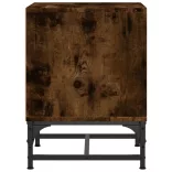 2 db füstös tölgy színű éjjeliszekrény üvegajtókkal 35x37x50 cm