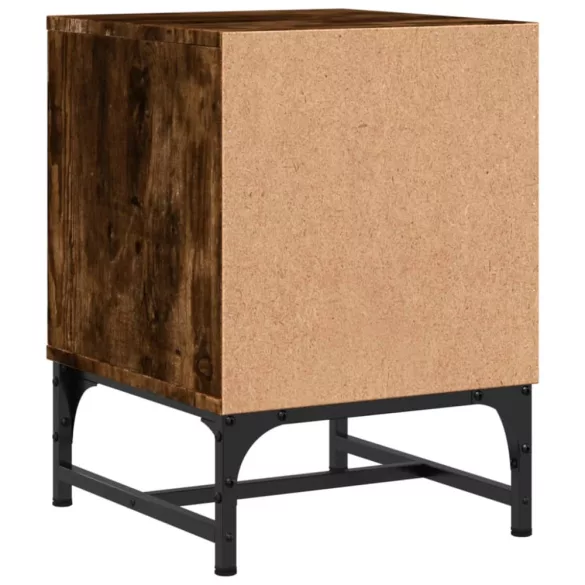 2 db füstös tölgy színű éjjeliszekrény üvegajtókkal 35x37x50 cm