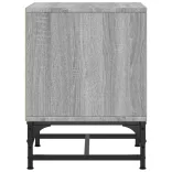 szürke sonoma színű éjjeliszekrény üvegajtóval 35 x 37 x 50 cm