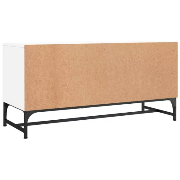 fehér TV-szekrény üvegajtókkal 102 x 37 x 50 cm