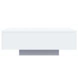 fehér dohányzóasztal LED-lámpákkal 85 x 55 x 31 cm