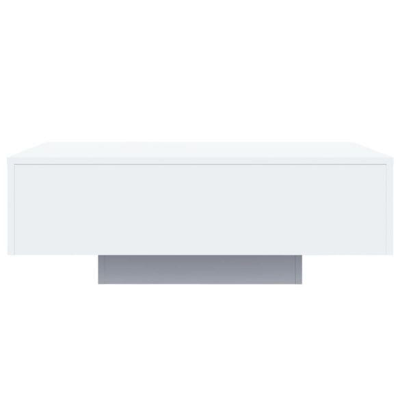 fehér dohányzóasztal LED-lámpákkal 85 x 55 x 31 cm