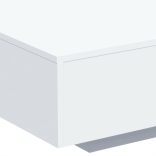 fehér dohányzóasztal LED-lámpákkal 85 x 55 x 31 cm