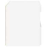 2 db fehér műfa éjjeliszekrény LED-fényekkel 50x40x45 cm