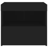 fekete éjjeliszekrény LED-világítással 50 x 40 x 45 cm