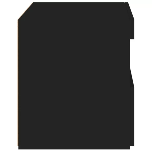 fekete éjjeliszekrény LED-világítással 50 x 40 x 45 cm