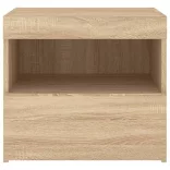 sonoma tölgy színű éjjeliszekrény LED-ekkel 50 x 40 x 45 cm