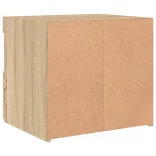 sonoma tölgy színű éjjeliszekrény LED-ekkel 50 x 40 x 45 cm