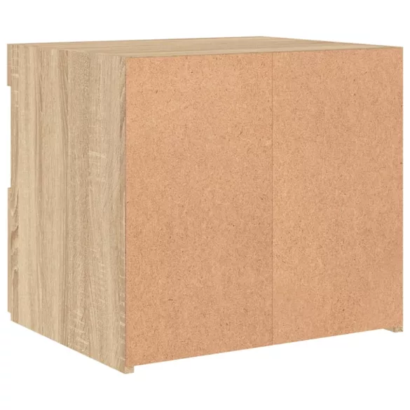 sonoma tölgy színű éjjeliszekrény LED-ekkel 50 x 40 x 45 cm