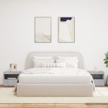 2 db betonszürke éjjeliszekrény LED-fényekkel 50x40x45 cm