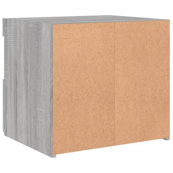 szürke sonoma éjjeliszekrény LED-világítással 50 x 40 x 45 cm