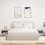 2 db szürke sonoma színű éjjeliszekrény LED-ekkel 50x40x45 cm