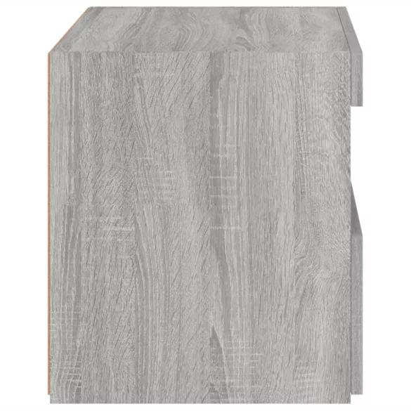2 db szürke sonoma színű éjjeliszekrény LED-ekkel 50x40x45 cm