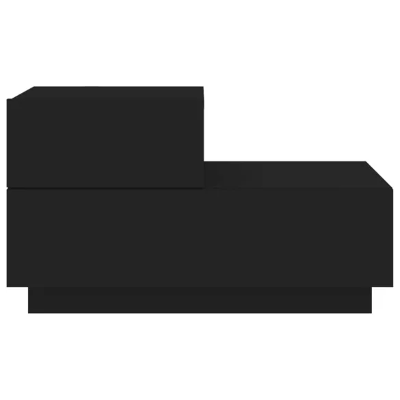 fekete éjjeliszekrény LED-világítással 70 x 36 x 40,5 cm