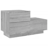 szürke sonoma éjjeliszekrény LED-világítással 70 x 36 x 40,5 cm