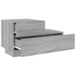 szürke sonoma éjjeliszekrény LED-világítással 70 x 36 x 40,5 cm