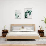 2 db sonoma tölgy éjjeliszekrény LED-fényekkel 40x39x48,5 cm