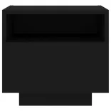 fekete éjjeliszekrény LED-világítással 40 x 39 x 37 cm