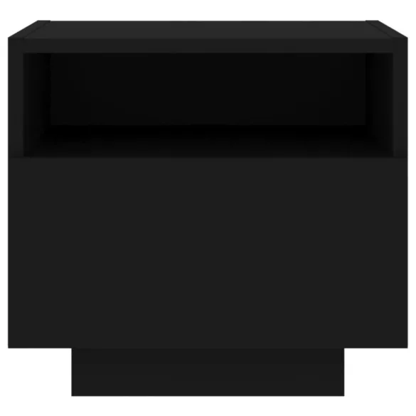 fekete éjjeliszekrény LED-világítással 40 x 39 x 37 cm