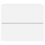 2 db fehér falra szerelhető éjjeliszekrény LED-világítással