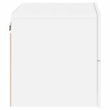 2 db fehér falra szerelhető éjjeliszekrény LED-világítással