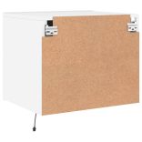 2 db fehér falra szerelhető éjjeliszekrény LED-világítással