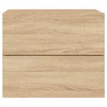 sonoma tölgy színű fali éjjeliszekrény LED-világítással