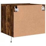 füstös sonoma színű fali éjjeliszekrény LED-világítással