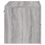 2 db szürke sonoma színű fali éjjeliszekrény LED-világítással