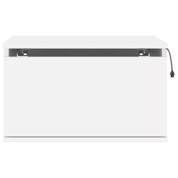 fehér falra szerelhető éjjeliszekrény LED-világítással