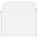 fehér falra szerelhető éjjeliszekrény LED-világítással