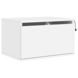 2 db fehér falra szerelhető éjjeliszekrény LED-világítással